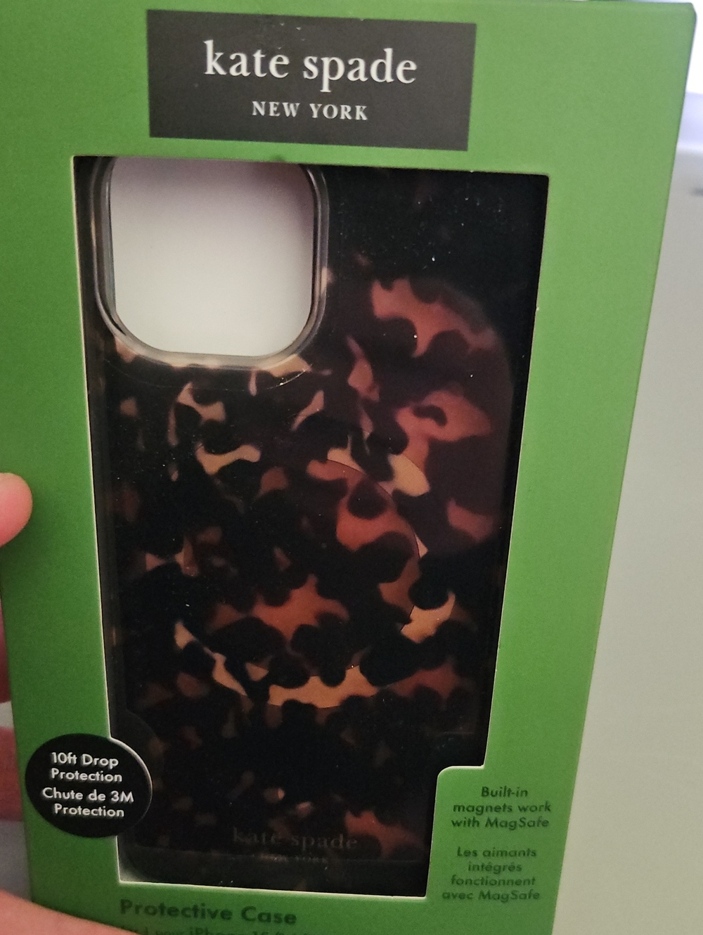 Kate Spade New York iPhone 15/14/13 Protective Case with MagSafe - Tortoise: NEW